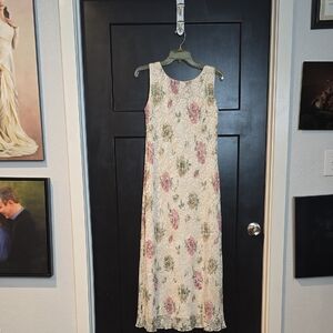 Floral lace Sleeveless Maxi Dress by Ronni Nicole, sz 8